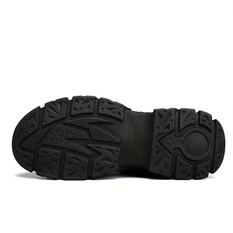 Men's boots, high-top ankle boots, lace-up shoes, lug sole