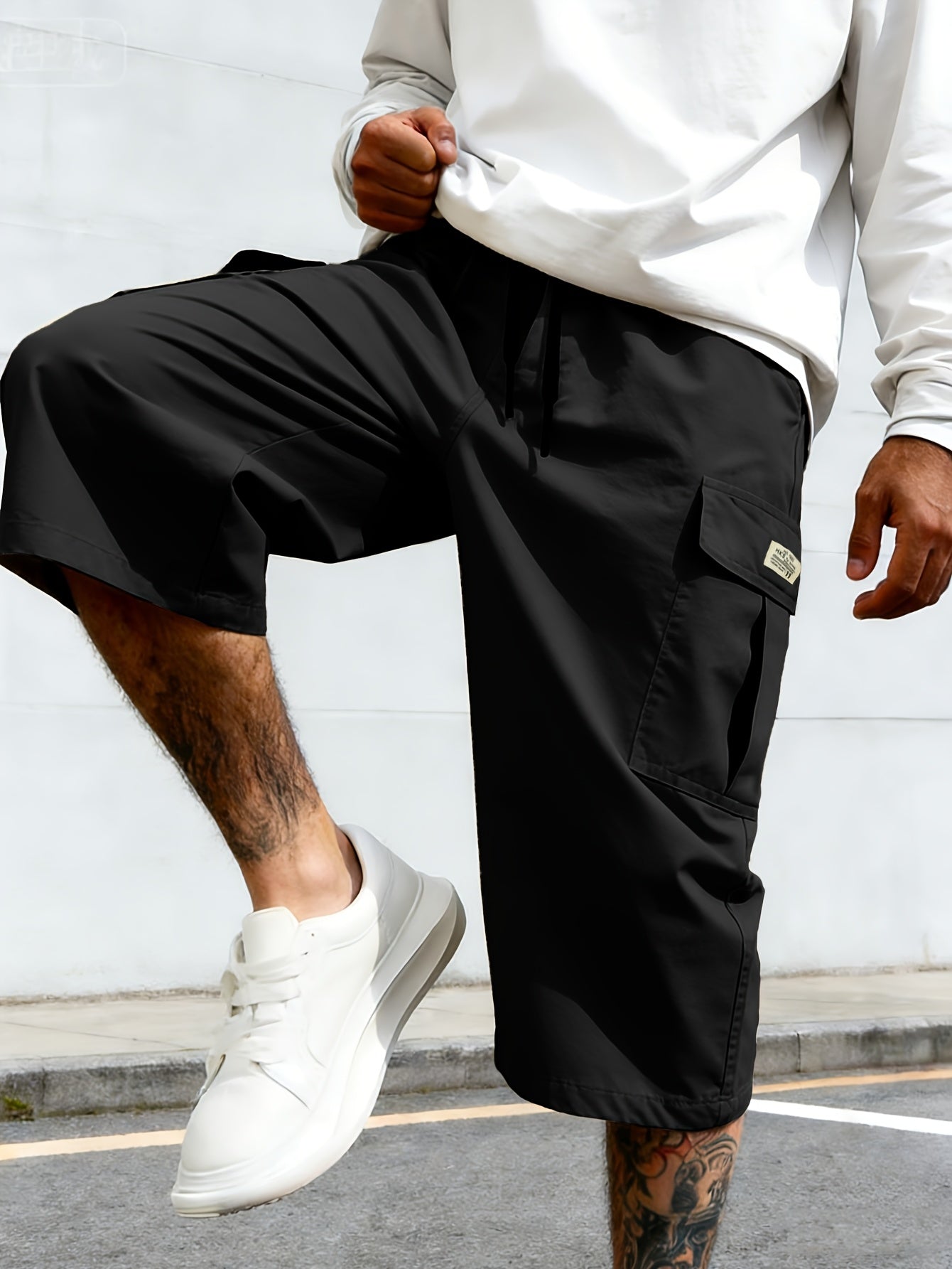 Herren Cargo Shorts Freizeit Knie-Länge mit Taschen – Lässige Streetwear für Alltag und Sport