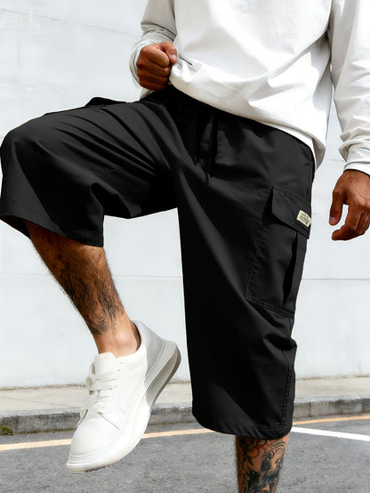 Herren Cargo Shorts Freizeit Knie-Länge mit Taschen – Lässige Streetwear für Alltag und Sport