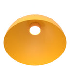 Hanglamp gepoedercoat staal industrieel Lunaro oranje met zwart, Ø 40 cm, voor eettafel of woonkamer
