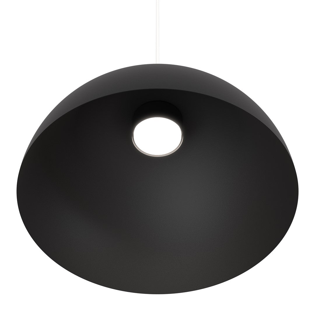 Hanglamp gepoedercoat staal Lunaro industrieel zwart en wit Ø 40 cm, voor eettafel en woonkamer