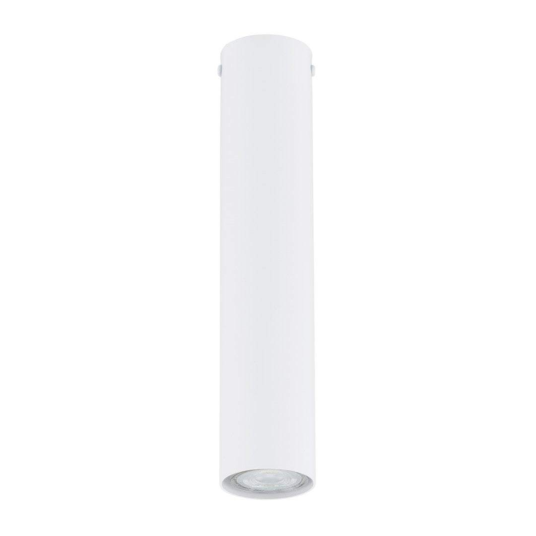 Plafondlamp gepoedercoat staal minimalistisch Tecno wit Ø 6 x 30 cm, voor woon-, slaap- en werkruimte