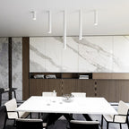 Plafondlamp gepoedercoat staal minimalistisch Tecno 1S wit, GU10-fitting, 6 x 15 cm, woonkamer, keuken en hal