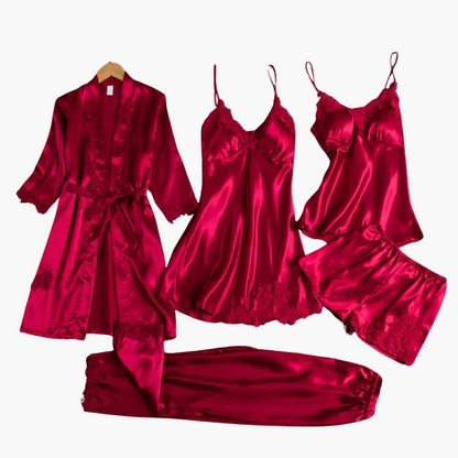 Women's Nightwear Set 5-piece – Elegant Pajama and Home Clothing Set for Stylish Evenings