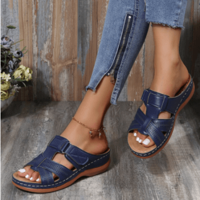 Women's Comfortable Slip-On Wedge Sandals for Everyday and Leisure