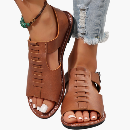 Damen Sommer-Sandalen mit Reißverschluss und offener Spitze – Stilvolle Freizeitschuhe für Alltag & Urlaub