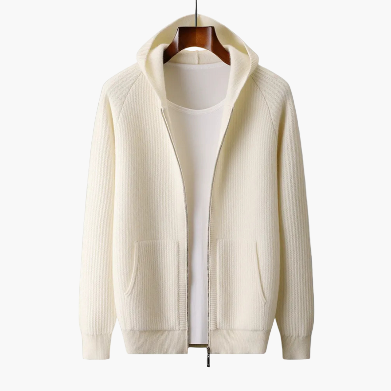 Men's Premium Hooded Cardigan – Modern Knit Hoodie for Everyday and Leisure