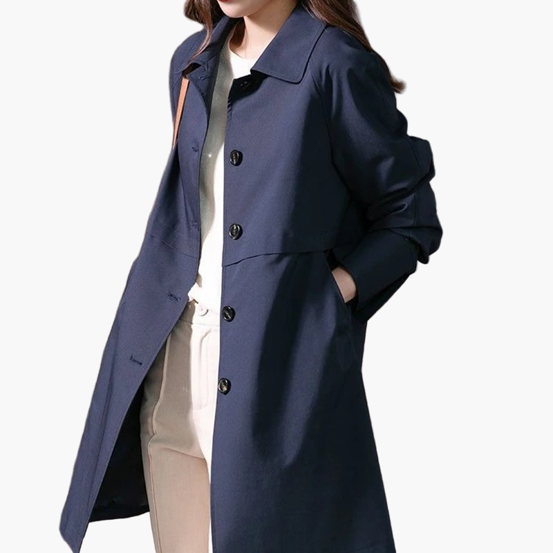 Women's Trench Coat Short Elegant Classic for Office and Everyday Use