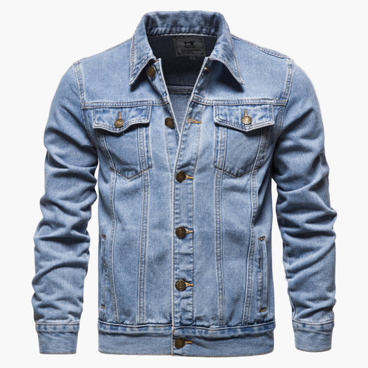 Herren Jeansjacke im klassischen Stil – Vielseitige Übergangsjacke für Alltag und Freizeit