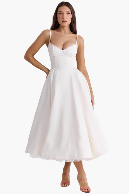 Women's Festive Strapless Dress in Vintage Style for Special Occasions and Evening Events