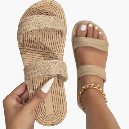 Women's Summer Slides Minimalist Sandals – Comfortable Slip-On Shoes for Leisure and Vacation