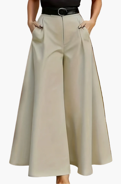 Damen Weitbeinige Palazzo Hose – Eleganter Business und Abend Look