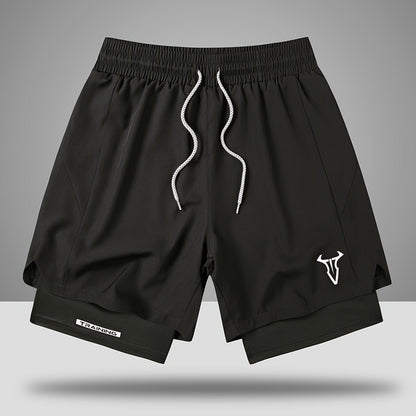 Herren Trainingsshorts Sport Fitness mit elastischem Bund und Kordelzug