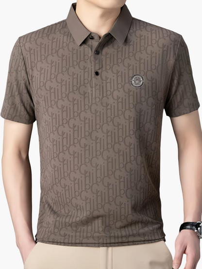 Men's Casual Shirt with Pattern and Classic Notch Collar – Stylish Summer Shirt for Everyday and Leisure Wear