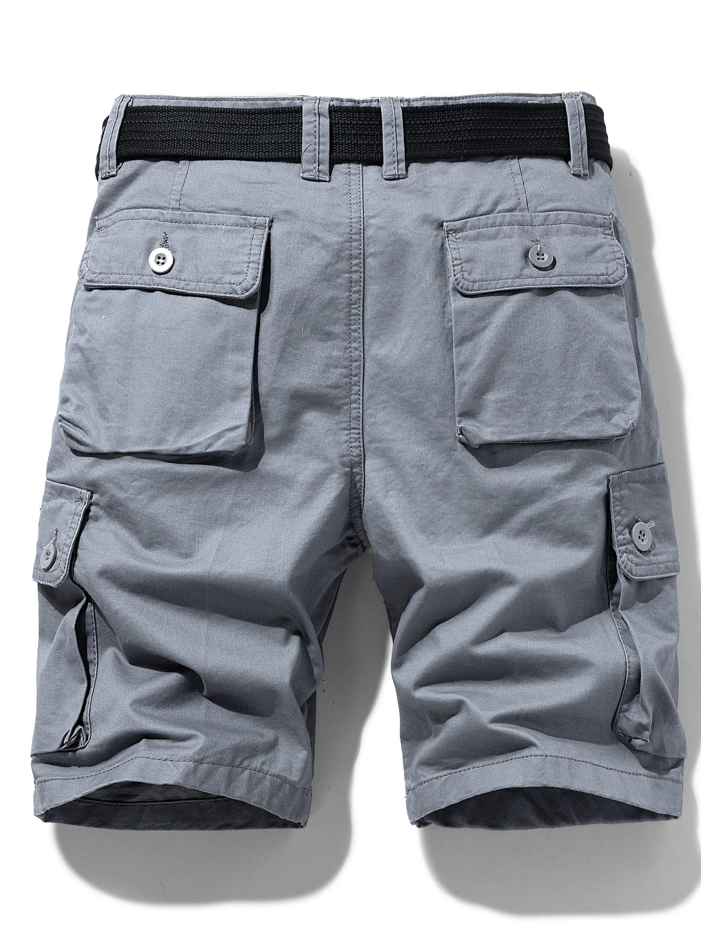 Men's cargo shorts in outdoor and casual style with pockets and belt