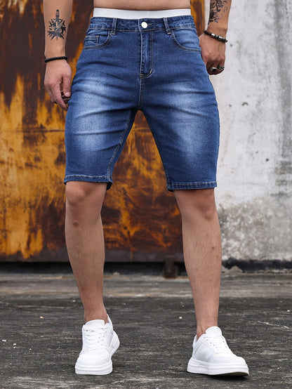 Men's Skinny Fit Jeans Shorts – Fashionable Basics for Everyday and Leisure