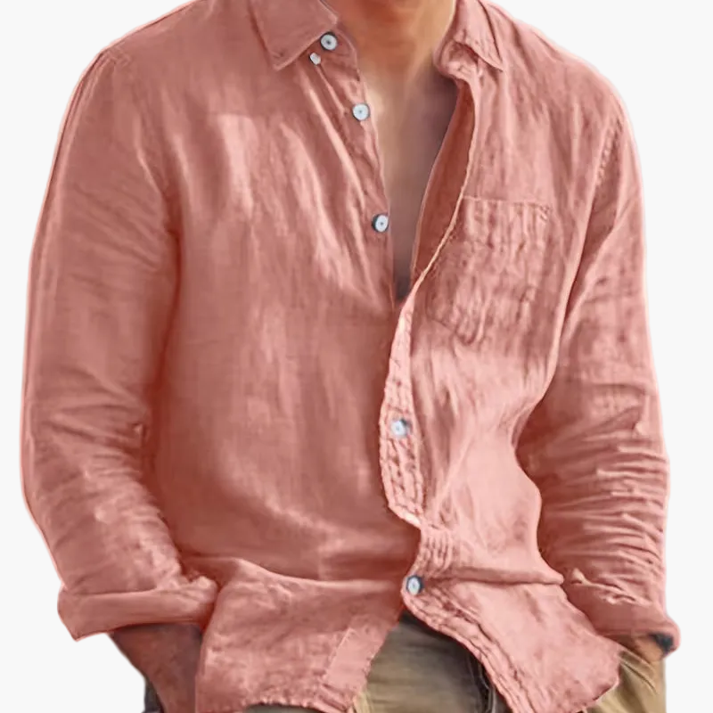Men's casual shirt with button placket and modern cut for everyday wear and going out