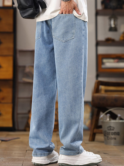 Men's Relaxed Fit Jeans Joggers with Drawstring for Casual Leisure Looks