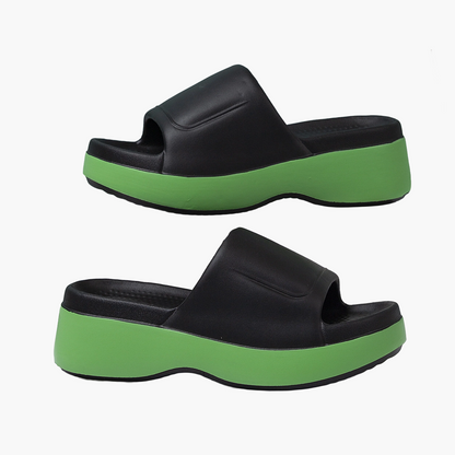 Women's Platform Slide Sandals with Open Toe – Comfortable Summer House Slippers for Everyday and Leisure Use