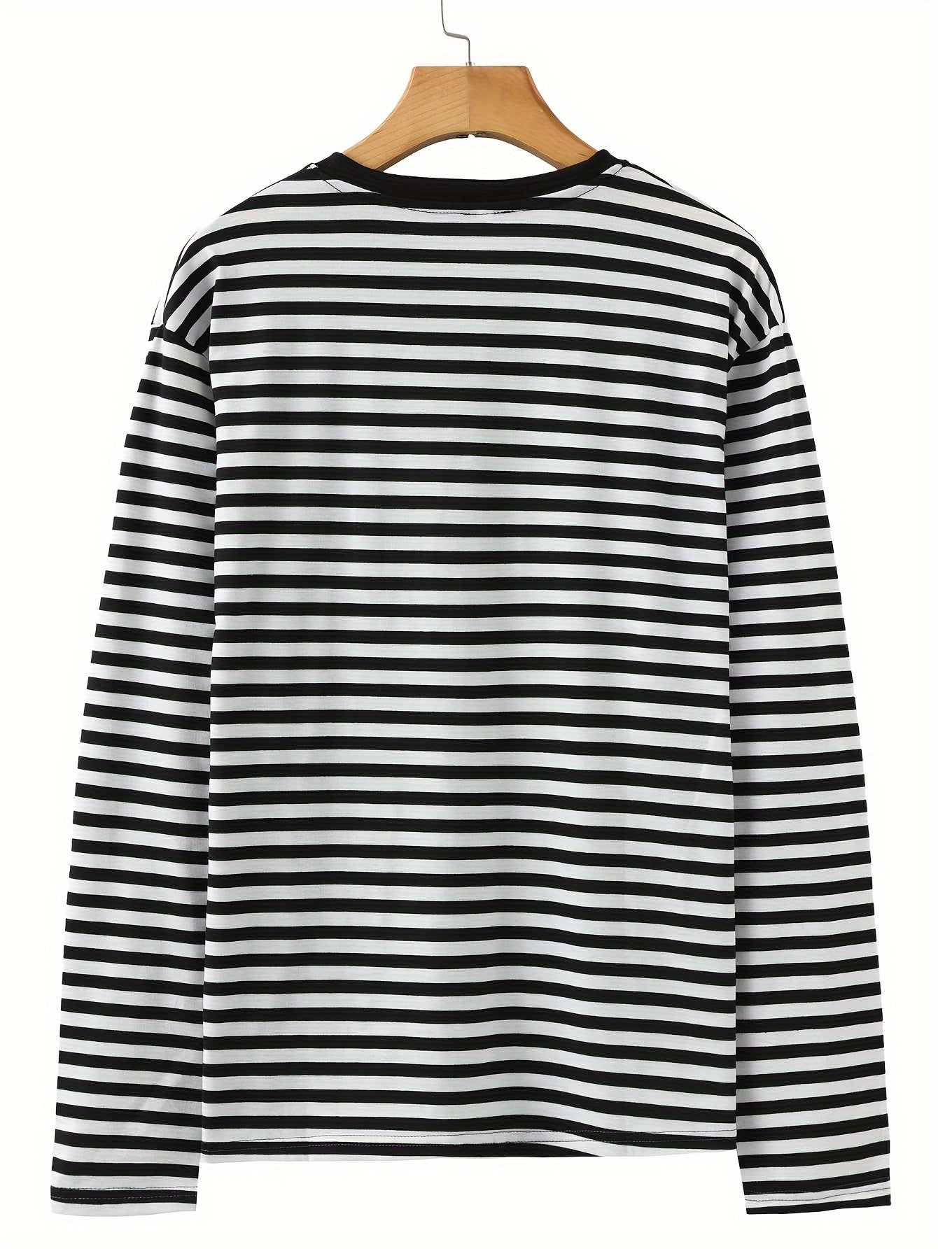 Striped long-sleeve crew-neck shirt for women and men