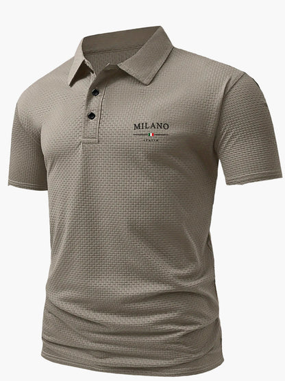 Herren Polohemd Modern Casual mit Strukturmuster – Stilvolles Freizeit-Poloshirt für Alltag und Büro