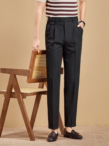 Men's Business Trousers with Front Pleat – Modern, Elegant Design for Office and Leisure