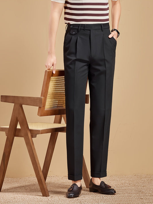 Men's Business Trousers with Front Pleat – Modern, Elegant Design for Office and Leisure