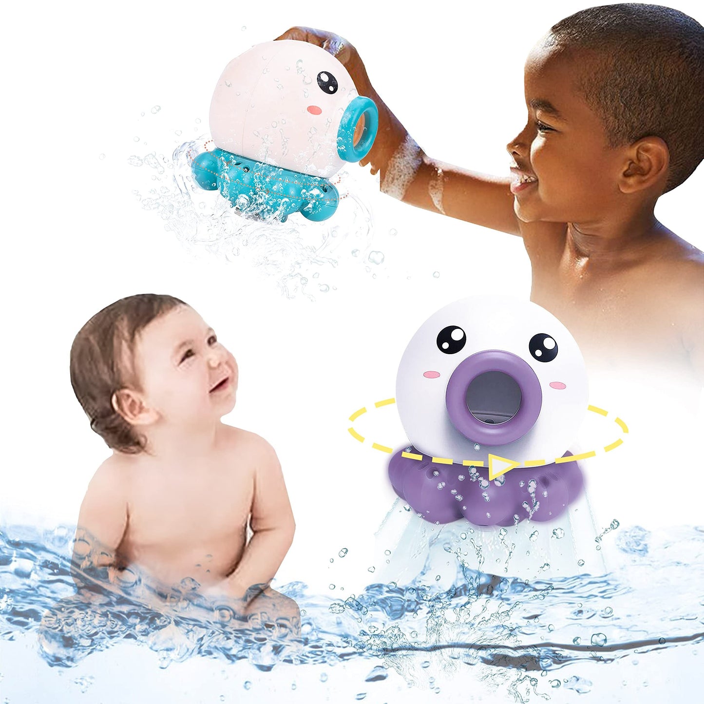 Children's Bath Toy Octopus – Interactive Water Spraying Toy for Babies and Toddlers – Bath Fun for Girls and Boys