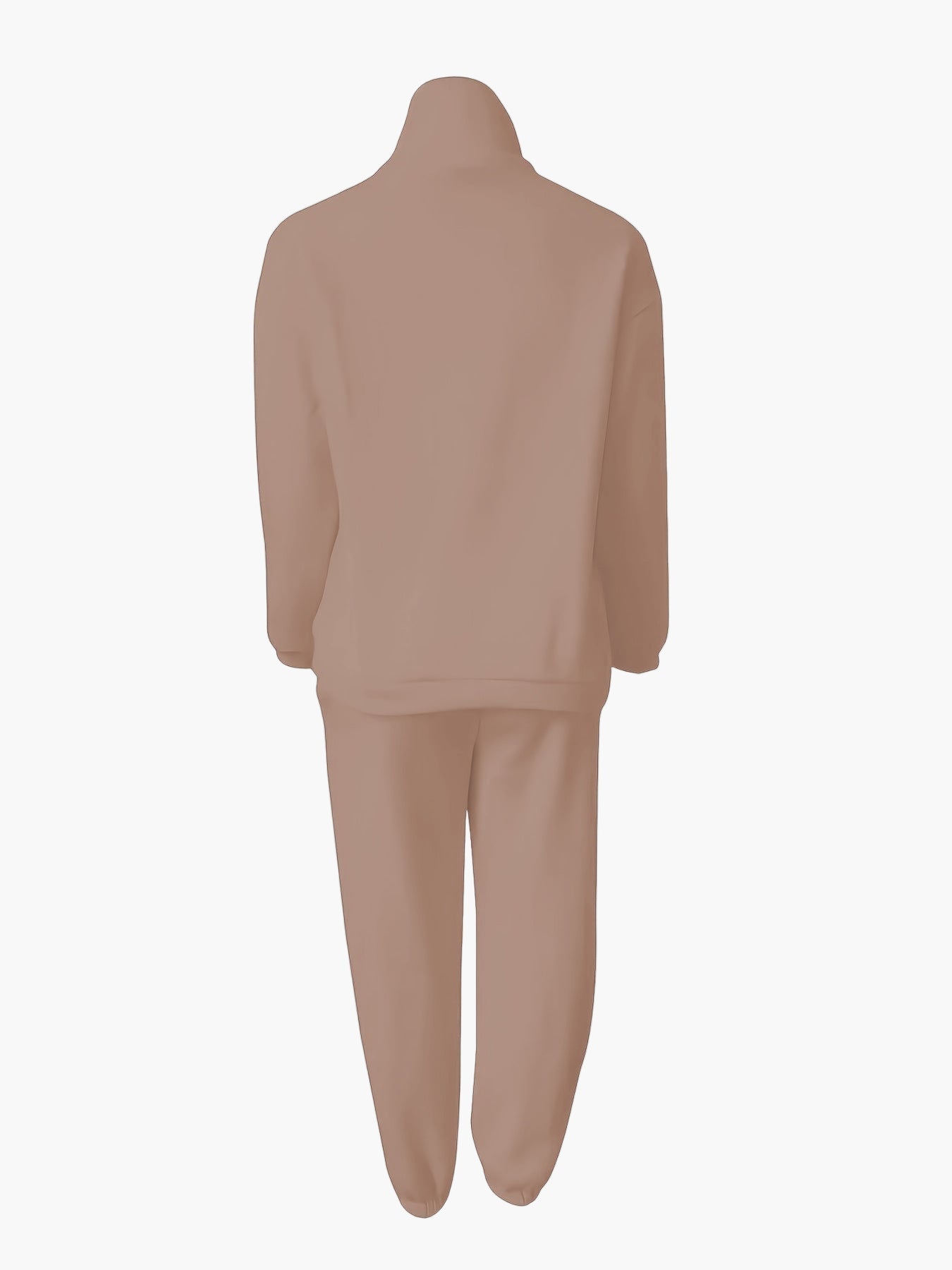 Women's half-zip sweatshirt with stand-up collar – casual streetwear pullover for autumn and winter