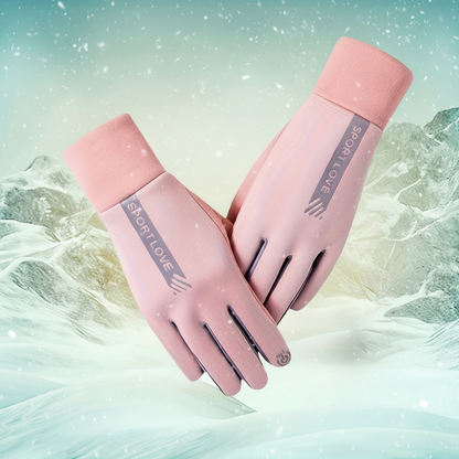 Winter touchscreen gloves, windproof, warm, black and gray