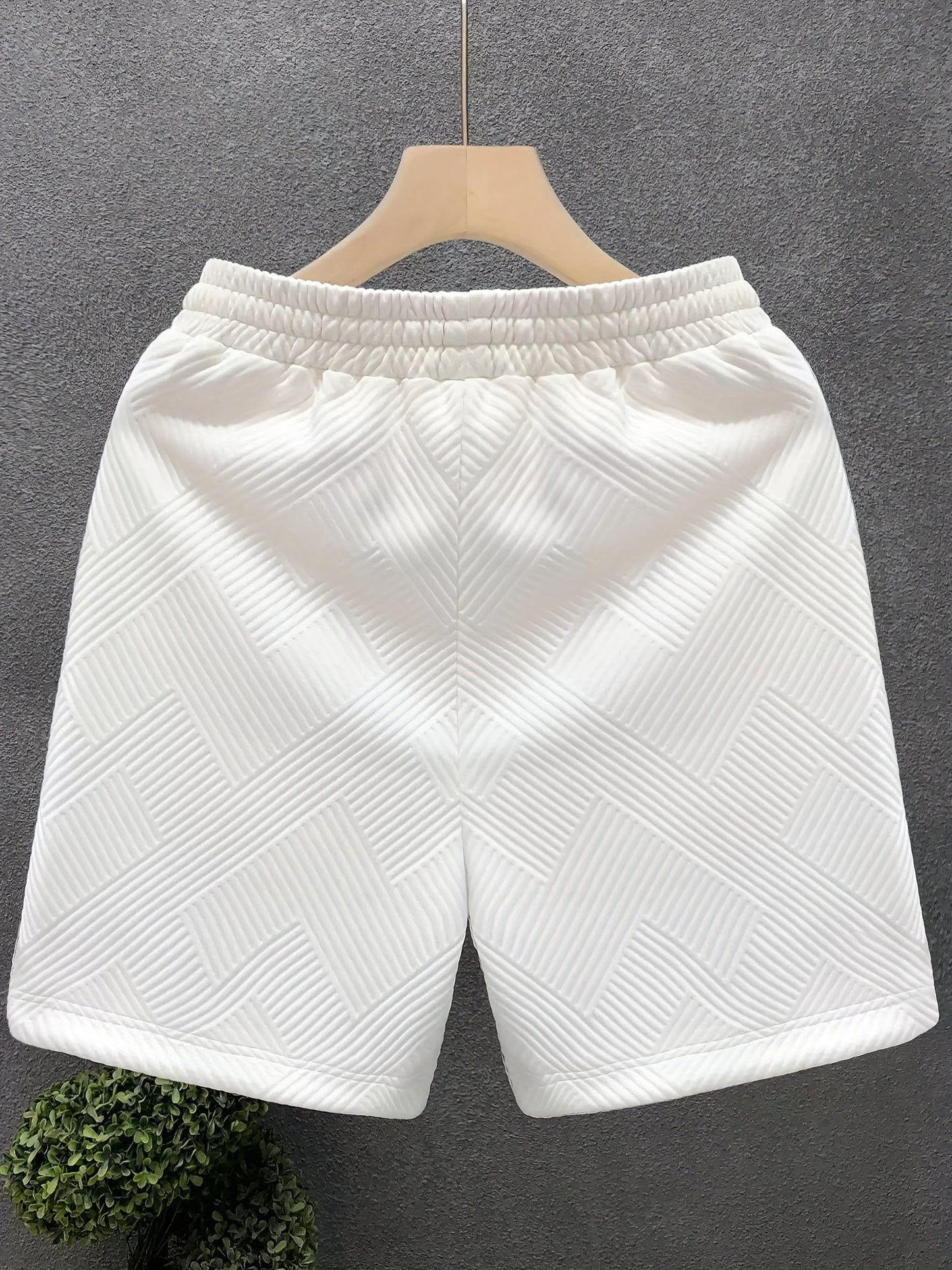 Herren Freizeitshorts mit Prägung – Moderne Geometrische Muster, Sportlich & Stilvoll