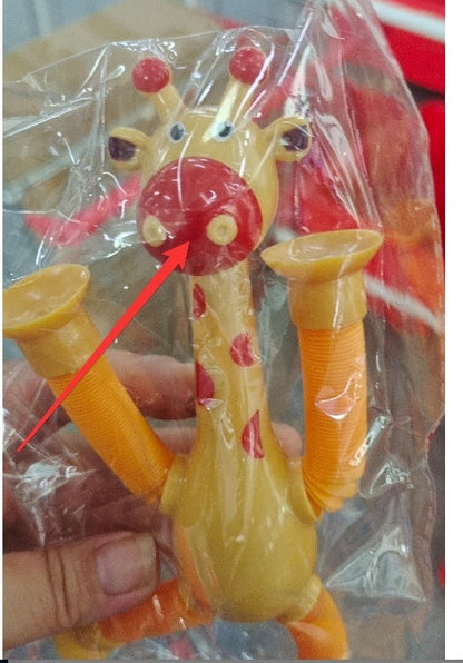 Children's Cartoon Telescopic Giraffe Fidget Toy with Suction Cup – Stress Relief & Sensory Fun