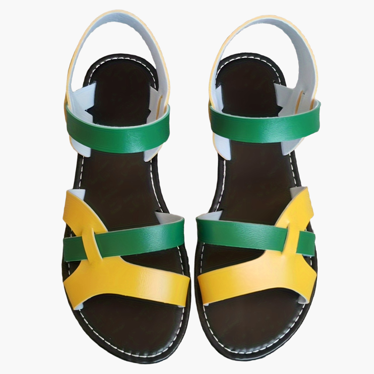 Women's Summer Shoes Elegant Flat Sandals with Straps for Leisure & Everyday Use