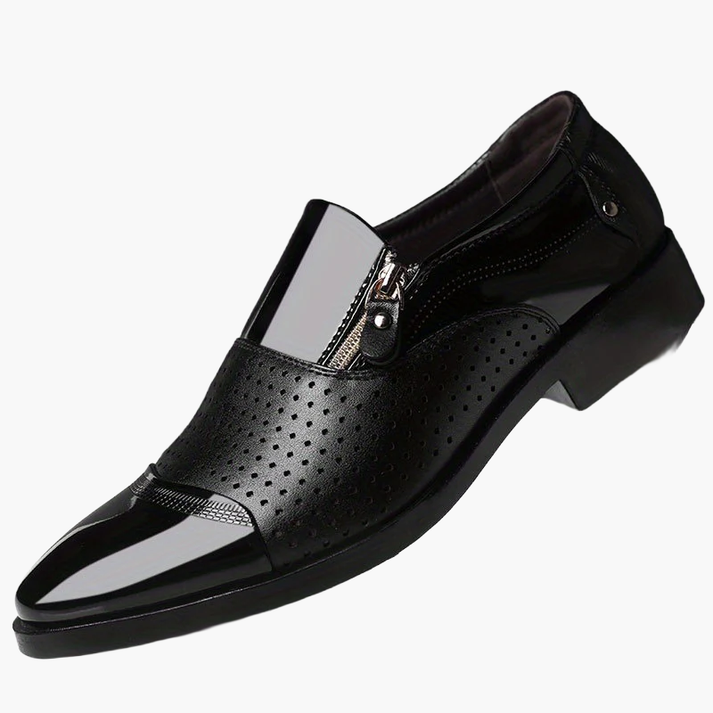 Herren Business-Slipper Elegant mit Reißverschluss – Klassische Anzugschuhe für Büro & festliche Anlässe