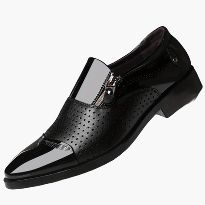 Herren Business-Slipper Elegant mit Reißverschluss – Klassische Anzugschuhe für Büro & festliche Anlässe