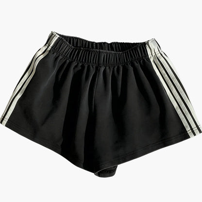 Women's Sport Shorts with Stripes – Casual Running Shorts for Leisure and Fitness