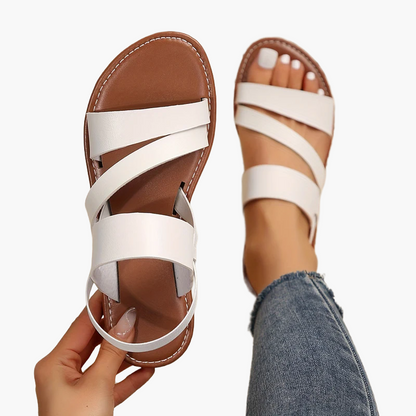Women's Summer Shoes Casual Flat Sandals with Cross Straps