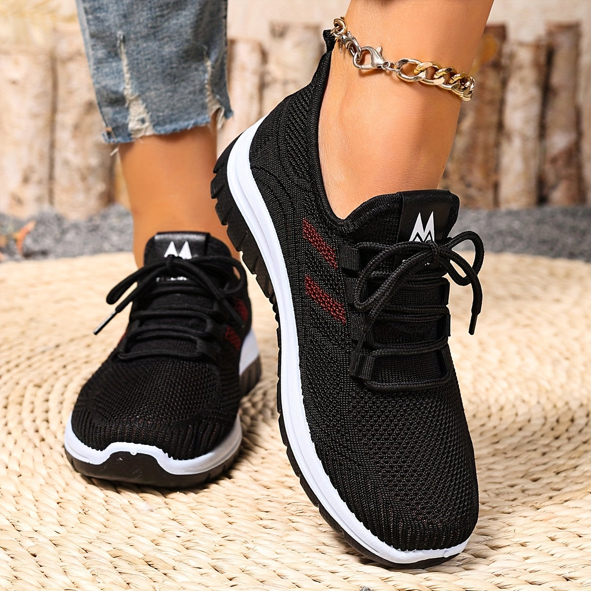 Women's Casual Sneakers with Laces – Comfortable Sports Shoes for Everyday & Fitness