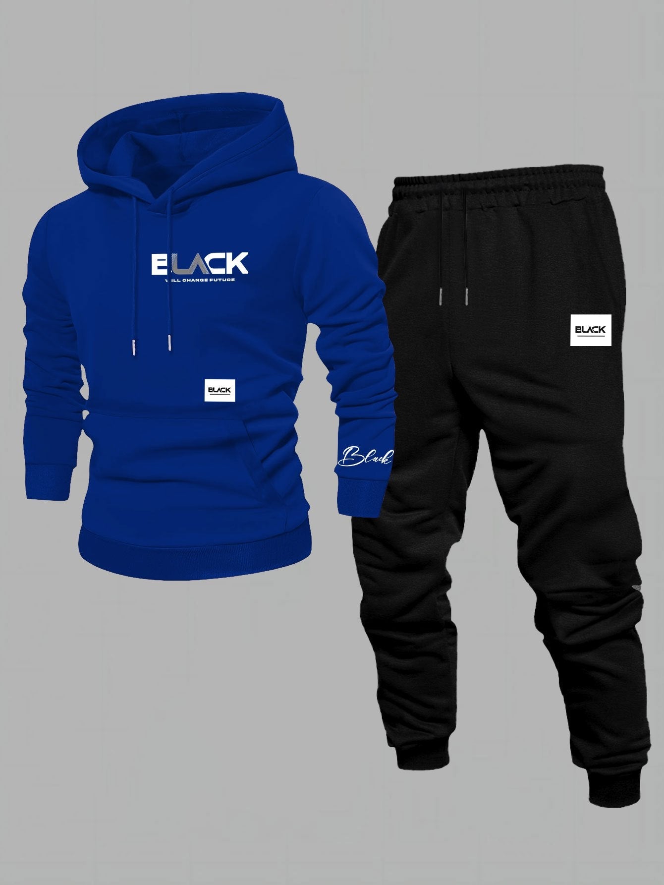 Unisex Trainingsanzug Set mit Kapuzenpullover und Jogginghose - Mehrfarbig