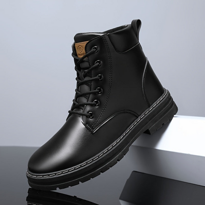 Herren Schnürstiefel Olivgrün mit Profilsohle
