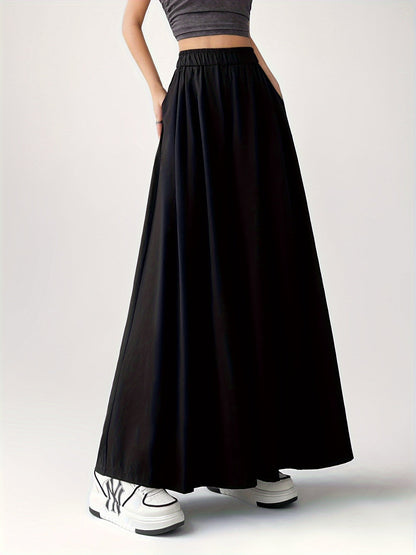 Women's Wide-Leg Culotte Pants for Leisure and Everyday Wear, Trendy Palazzo Pants, Loose Fit Design