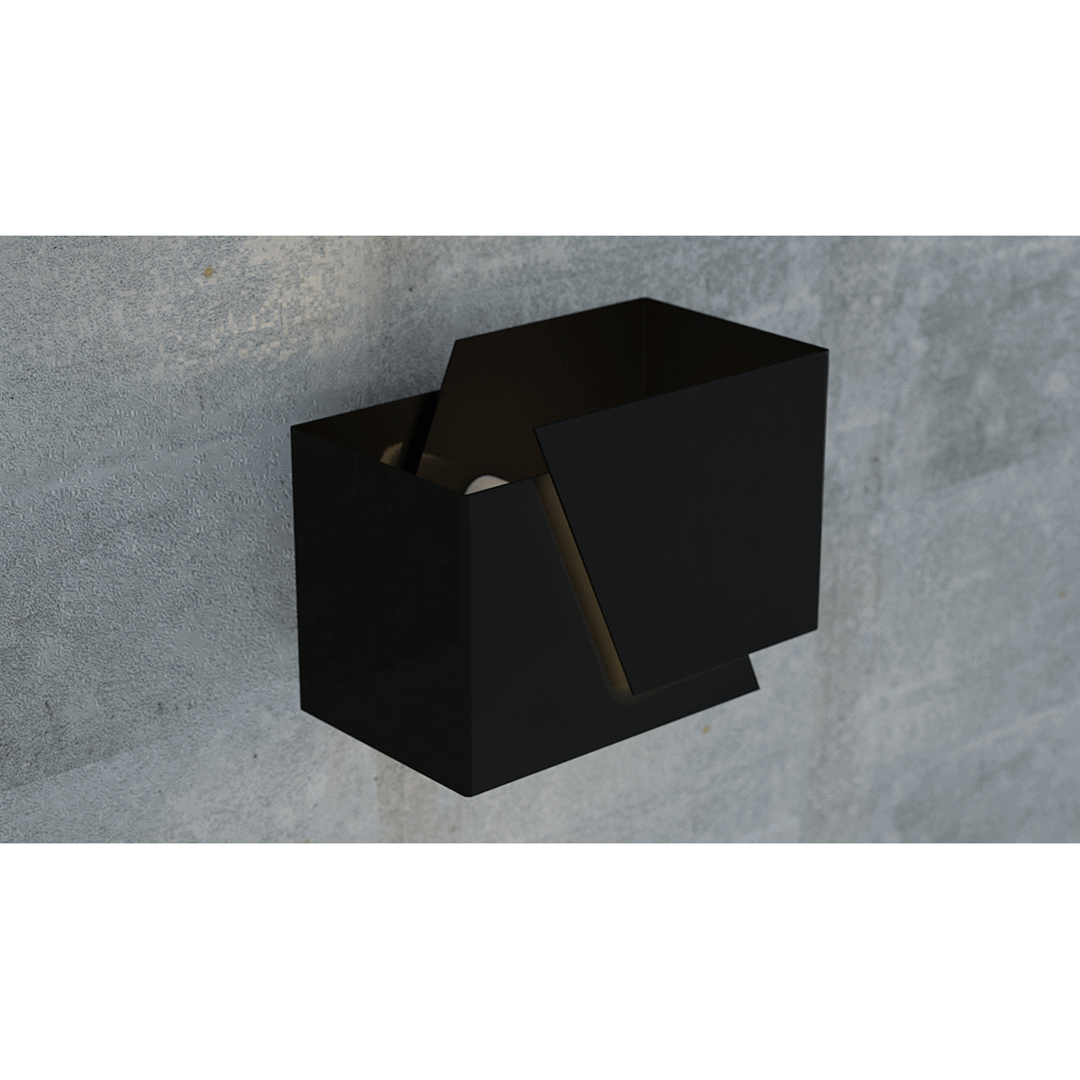 Wandlamp mat zwart gepoedercoat staal, modern, G9 fitting, max. 8 W led – 17 x 13 cm