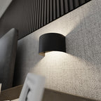 Wandlamp Fold gepoedercoat staal modern zwart 20 x 14 cm, G9 fitting voor trap, gang en entree