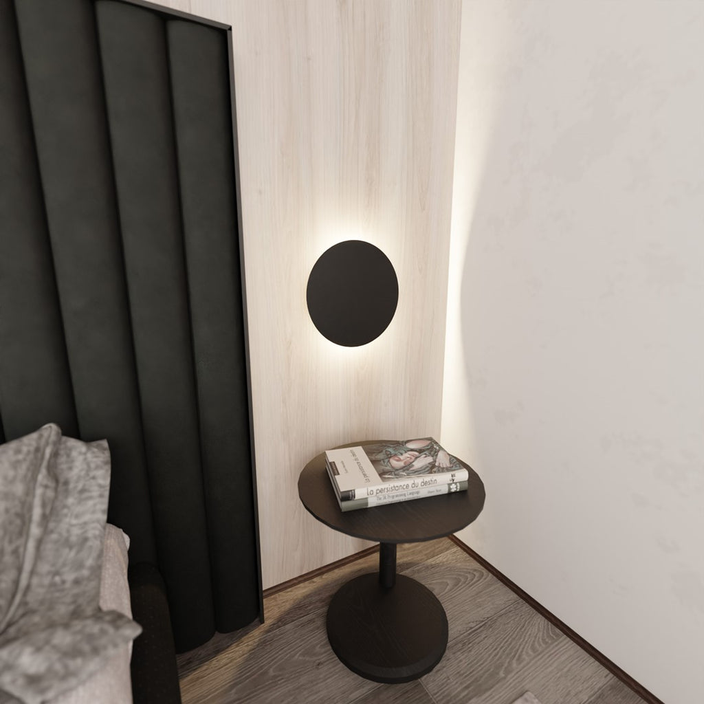 Wandlamp gepoedercoat staal minimalistisch zwart, 30 x 30 cm, voor trap, gang en entree