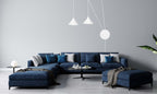 Hanglamp gepoedercoat staal Abramo, Scandinavisch, wit, met 2 fittingen E27, verstelbare hoogte