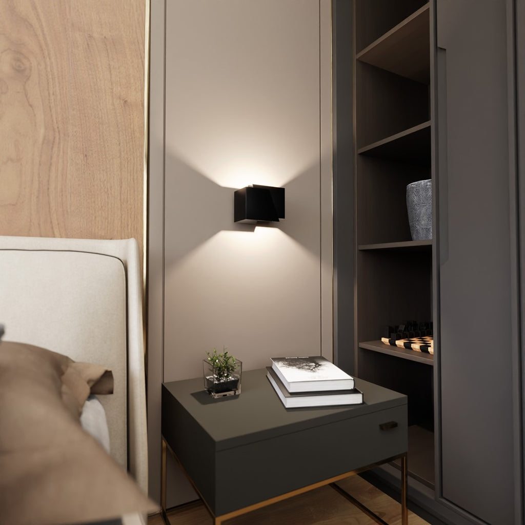 Wandlamp mat zwart gepoedercoat staal, modern, G9 fitting, max. 8 W led – 17 x 13 cm