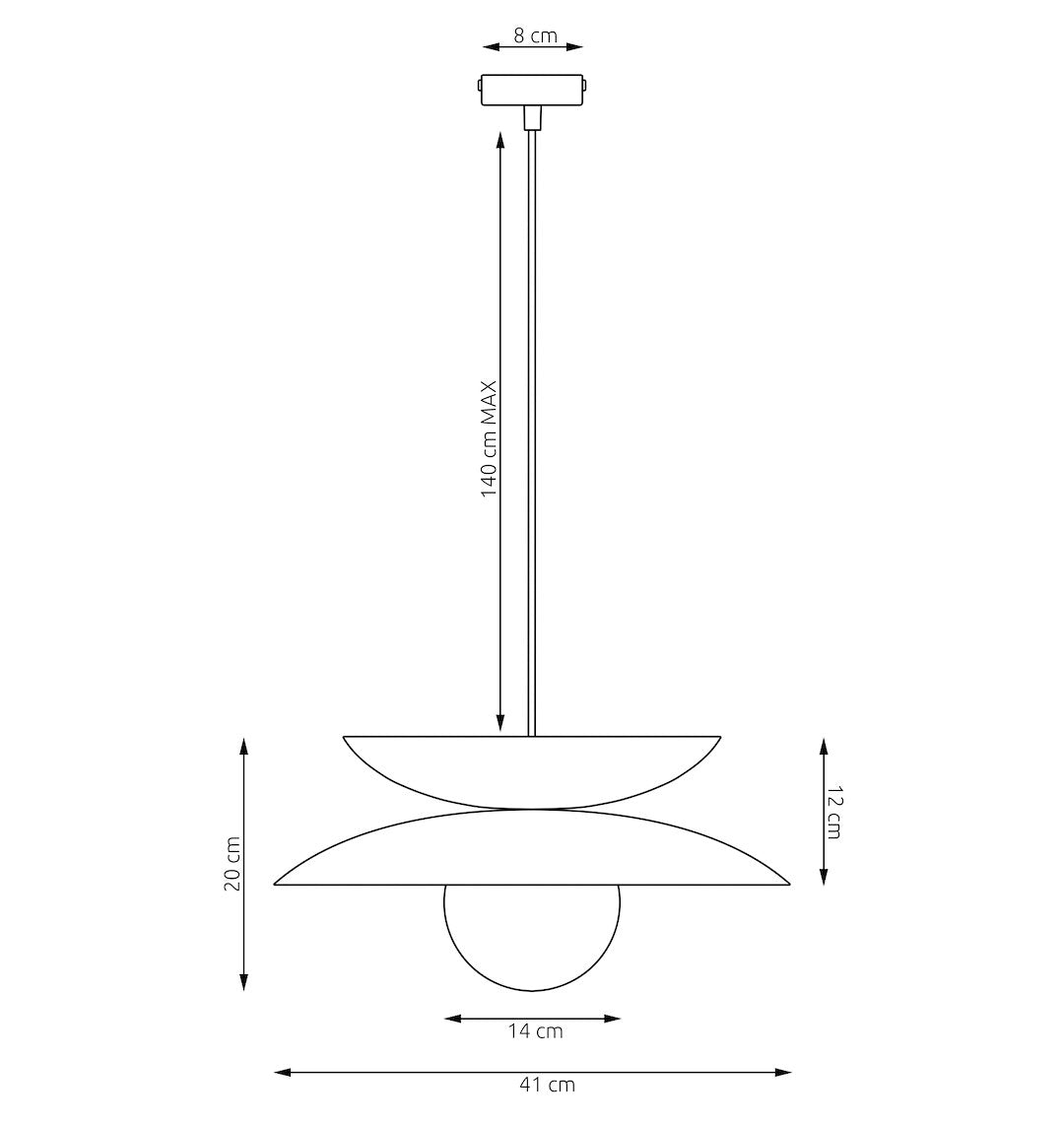 Hanglamp gepoedercoat staal en glas Nagoya, zwart en bordeaux met witte kap, Ø 41 cm, G9 led
