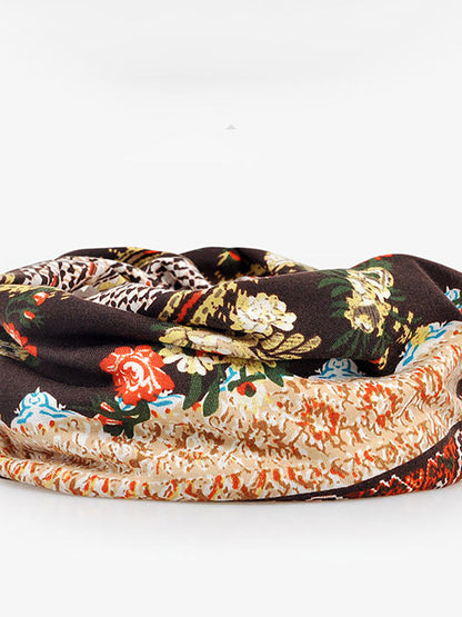 Women's knit cap with flower pattern – Fashionable loose fit style for everyday, leisure & outdoor activities