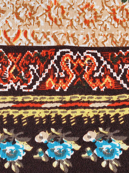 Women's knit cap with flower pattern – Fashionable loose fit style for everyday, leisure & outdoor activities