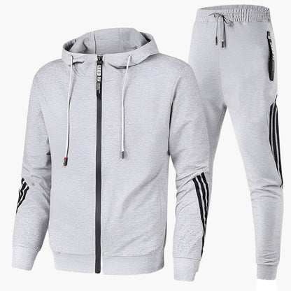 Men's Two-Piece Tracksuit – Sporty Casual Suit with Hood for Everyday & Fitness